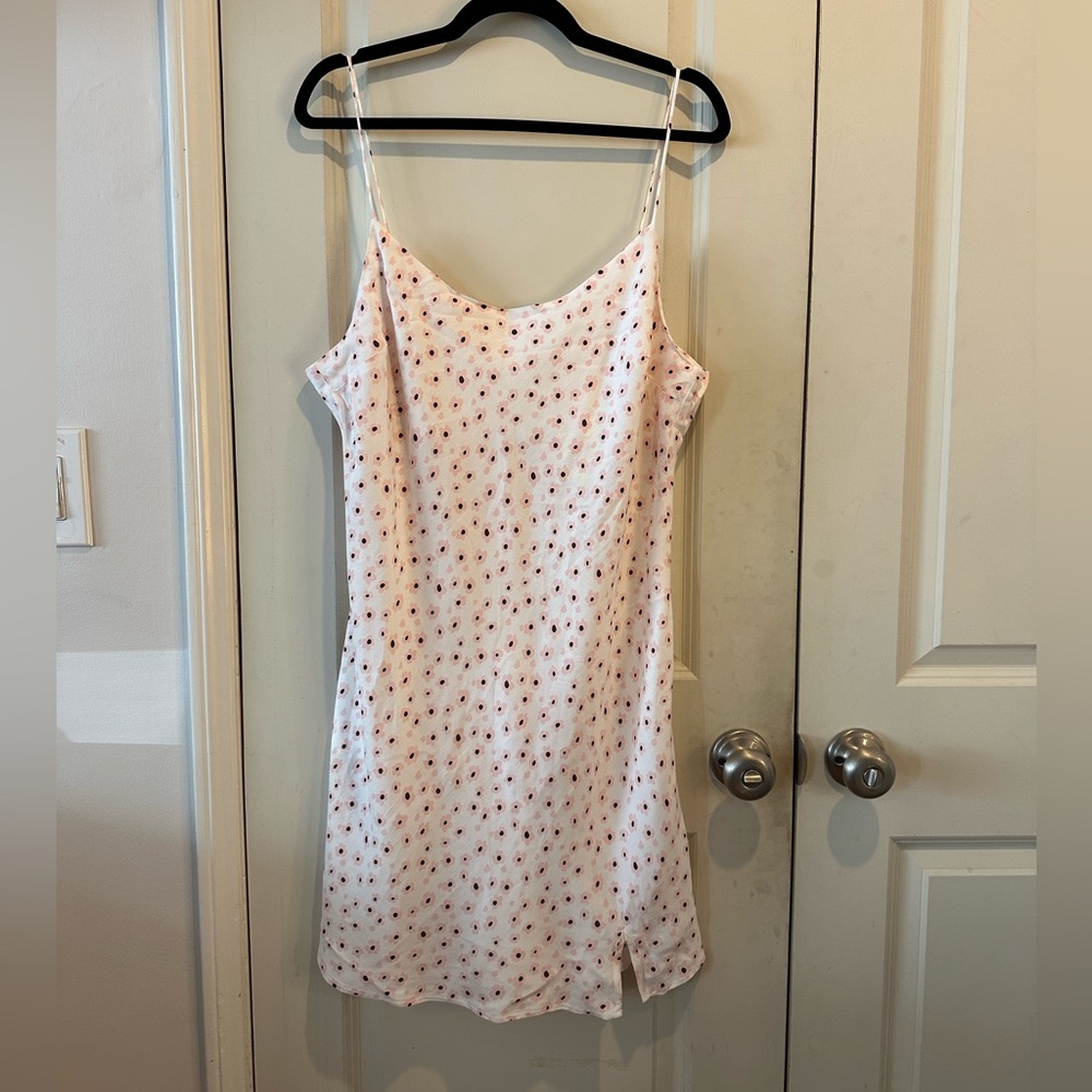 ASOS Design mini slip sundress in pink floral print